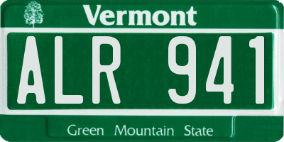 VT license plate ALR941