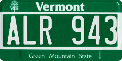 VT license plate ALR943