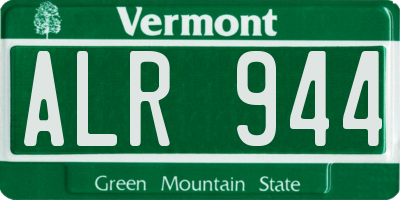VT license plate ALR944