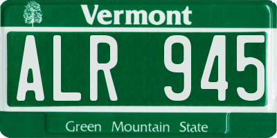 VT license plate ALR945
