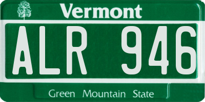 VT license plate ALR946