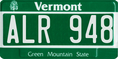 VT license plate ALR948