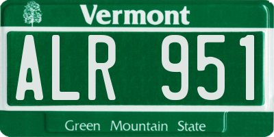 VT license plate ALR951