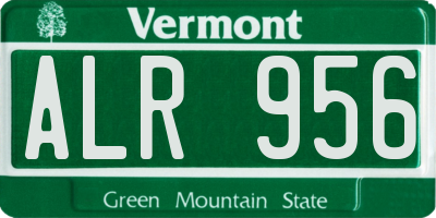 VT license plate ALR956