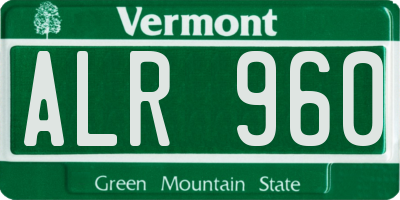 VT license plate ALR960