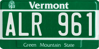 VT license plate ALR961