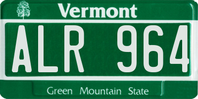 VT license plate ALR964