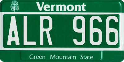 VT license plate ALR966