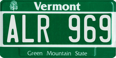 VT license plate ALR969