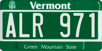VT license plate ALR971