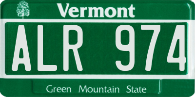 VT license plate ALR974
