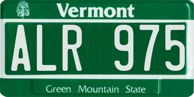 VT license plate ALR975