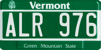 VT license plate ALR976
