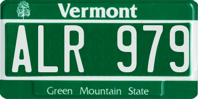VT license plate ALR979