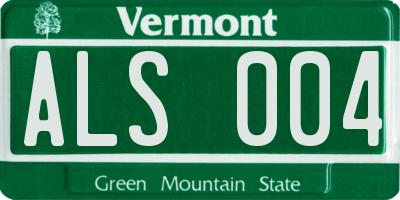 VT license plate ALS004