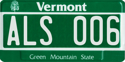 VT license plate ALS006