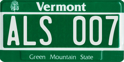 VT license plate ALS007