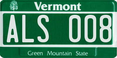 VT license plate ALS008