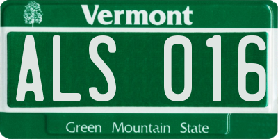 VT license plate ALS016