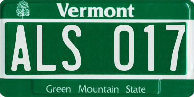 VT license plate ALS017