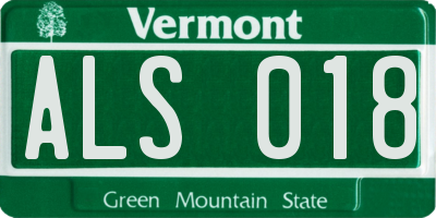 VT license plate ALS018