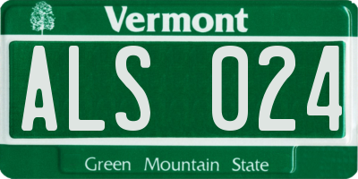 VT license plate ALS024