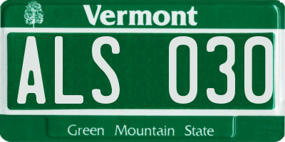 VT license plate ALS030