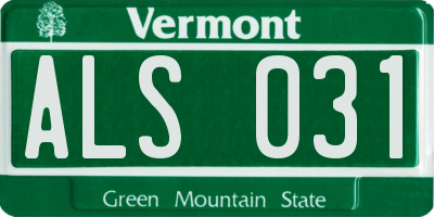 VT license plate ALS031