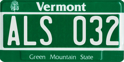 VT license plate ALS032