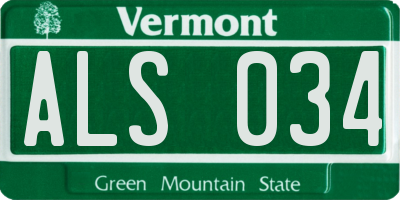VT license plate ALS034