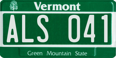 VT license plate ALS041