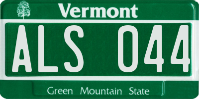 VT license plate ALS044