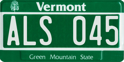 VT license plate ALS045