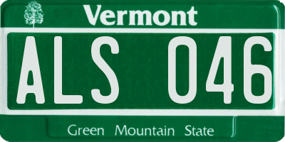 VT license plate ALS046