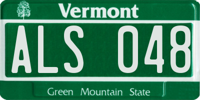 VT license plate ALS048