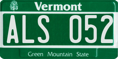 VT license plate ALS052