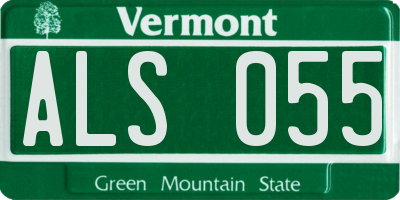 VT license plate ALS055
