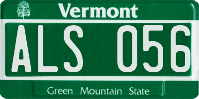VT license plate ALS056