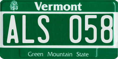 VT license plate ALS058