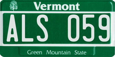 VT license plate ALS059