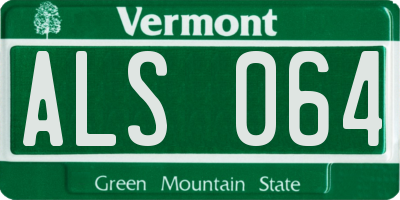 VT license plate ALS064