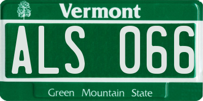 VT license plate ALS066