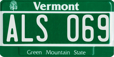 VT license plate ALS069