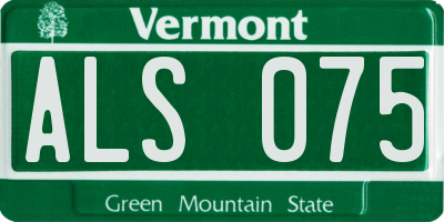 VT license plate ALS075
