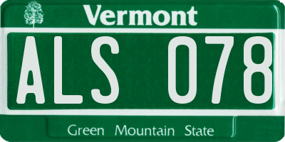 VT license plate ALS078