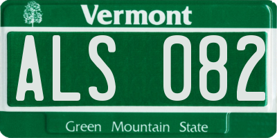 VT license plate ALS082