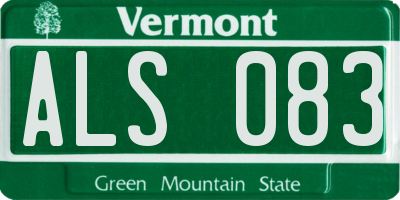 VT license plate ALS083