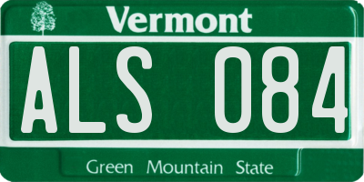 VT license plate ALS084