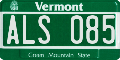 VT license plate ALS085