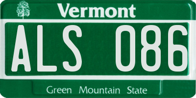 VT license plate ALS086